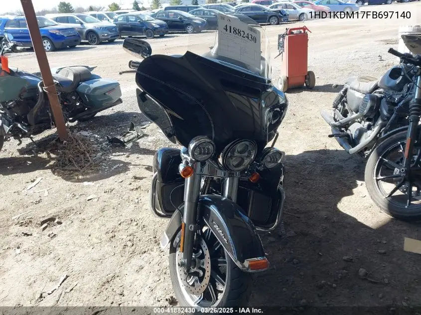 2015 Harley-Davidson Flhtcul Ultra Classic Low VIN: 1HD1KDM17FB697140 Lot: 41882430