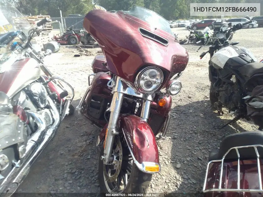 2015 Harley-Davidson Flhtcu Ultra Classic Electra Gld VIN: 1HD1FCM12FB666490 Lot: 42557923