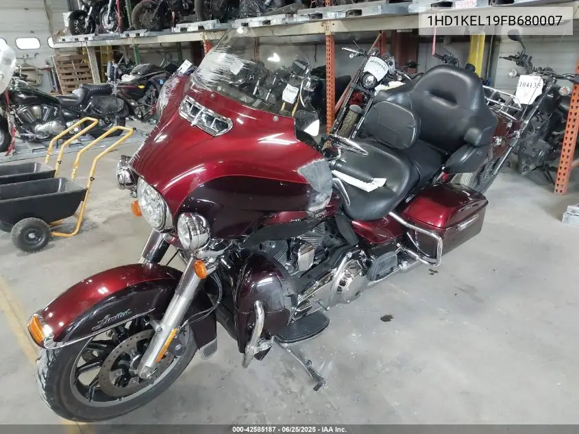 2015 Harley-Davidson Flhtk Ultra Limited VIN: 1HD1KEL19FB680007 Lot: 42585187