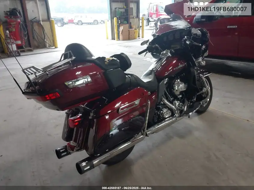 2015 Harley-Davidson Flhtk Ultra Limited VIN: 1HD1KEL19FB680007 Lot: 42585187