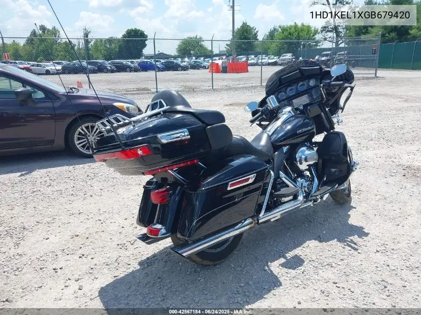 2016 Harley-Davidson Flhtk Ultra Limited VIN: 1HD1KEL1XGB679420 Lot: 42567184