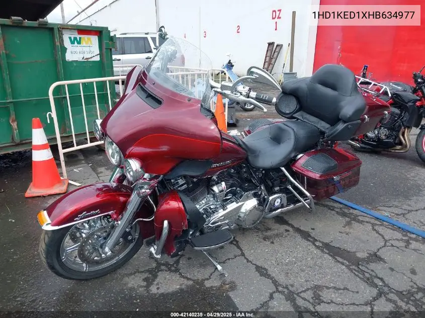 2017 Harley-Davidson Flhtk Ultra Limited VIN: 1HD1KED1XHB634977 Lot: 42140235