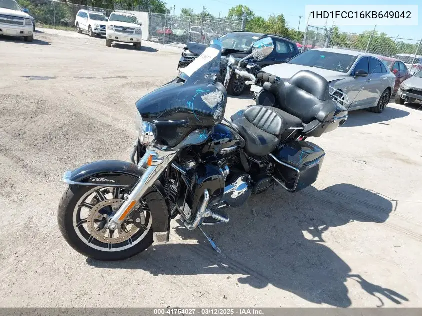 2019 Harley-Davidson Flhtcu VIN: 1HD1FCC16KB649042 Lot: 41754027