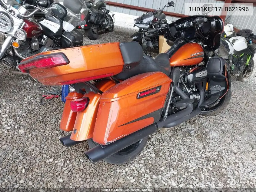 2020 Harley-Davidson Flhtk VIN: 1HD1KEF17LB621996 Lot: 42174886