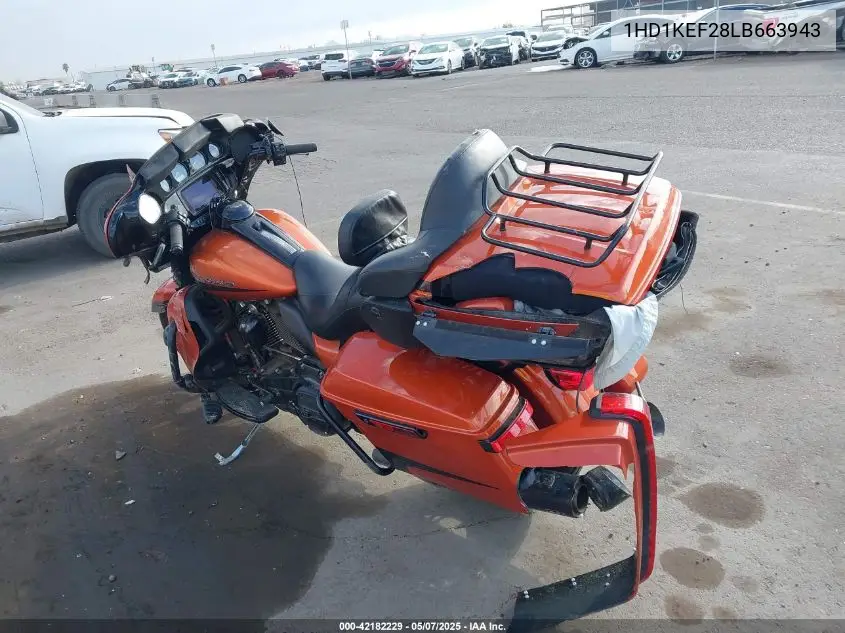 2020 Harley-Davidson Flhtk VIN: 1HD1KEF28LB663943 Lot: 42182229