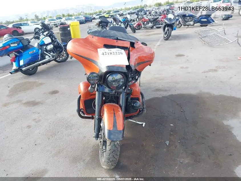 2020 Harley-Davidson Flhtk VIN: 1HD1KEF28LB663943 Lot: 42182229