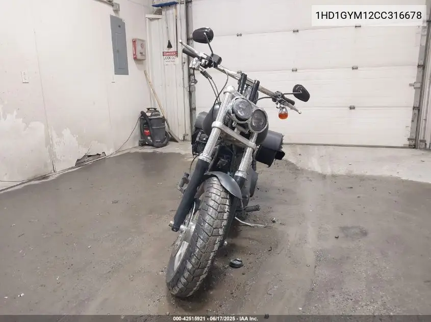 2012 Harley-Davidson Fxdf Dyna Fat Bob VIN: 1HD1GYM12CC316678 Lot: 42515921
