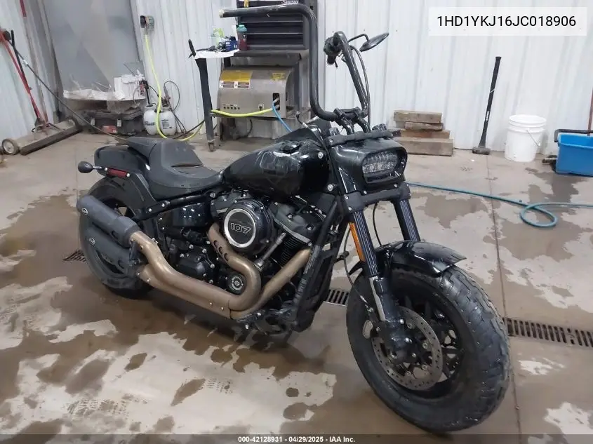 2018 Harley-Davidson Fxfb Fat Bob VIN: 1HD1YKJ16JC018906 Lot: 42128931