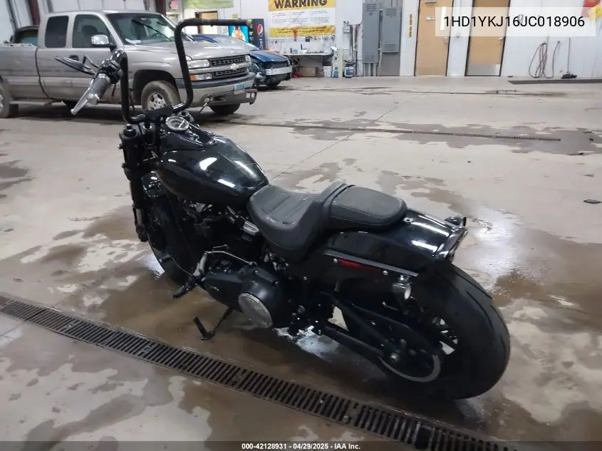 2018 Harley-Davidson Fxfb Fat Bob VIN: 1HD1YKJ16JC018906 Lot: 42128931
