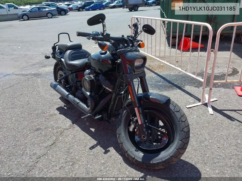 2018 Harley-Davidson Fxfbs Fat Bob 114 VIN: 1HD1YLK10JC031185 Lot: 42520502