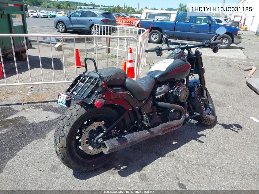 2018 Harley-Davidson Fxfbs Fat Bob 114 VIN: 1HD1YLK10JC031185 Lot: 42520502