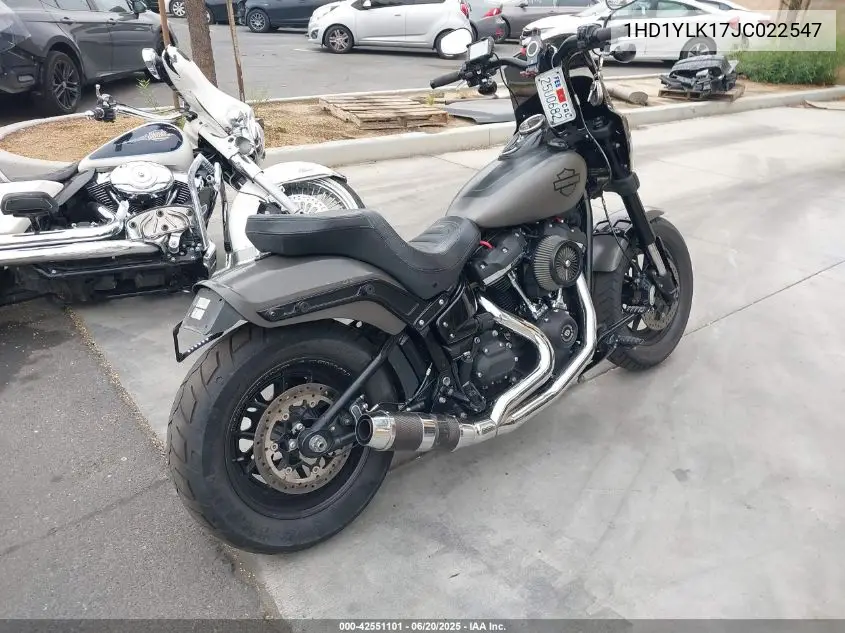 2018 Harley-Davidson Fxfbs Fat Bob 114 VIN: 1HD1YLK17JC022547 Lot: 42551101