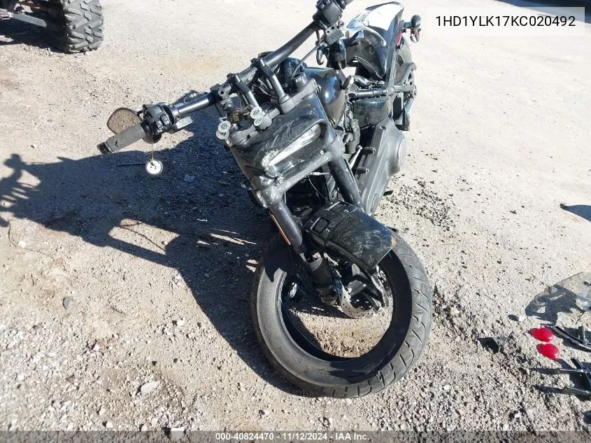 2019 Harley-Davidson Fxfbs VIN: 1HD1YLK17KC020492 Lot: 40824470