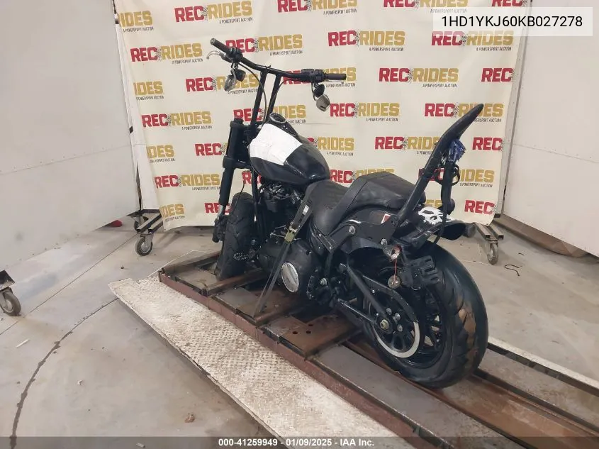 2019 Harley-Davidson Fxfb VIN: 1HD1YKJ60KB027278 Lot: 41259949