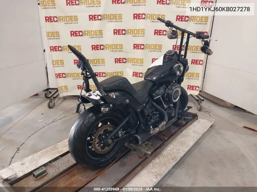 2019 Harley-Davidson Fxfb VIN: 1HD1YKJ60KB027278 Lot: 41259949