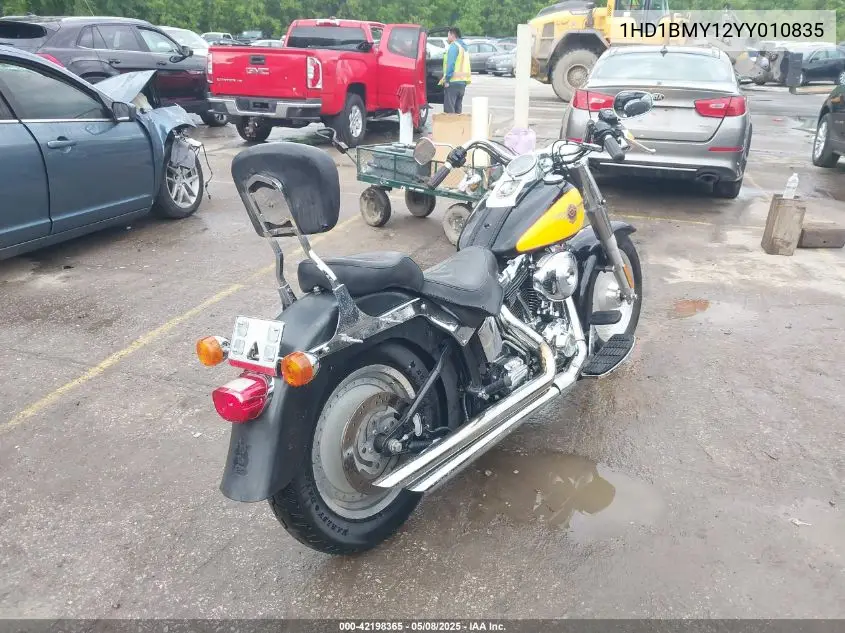 2000 Harley-Davidson Flstf VIN: 1HD1BMY12YY010835 Lot: 42198365
