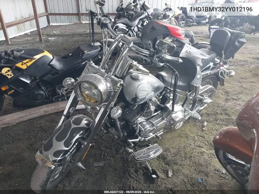 2000 Harley-Davidson Flstf VIN: 1HD1BMY32YY012196 Lot: 42431122