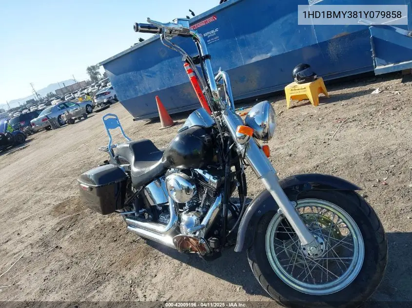 2001 Harley-Davidson Flstf VIN: 1HD1BMY381Y079858 Lot: 42009196