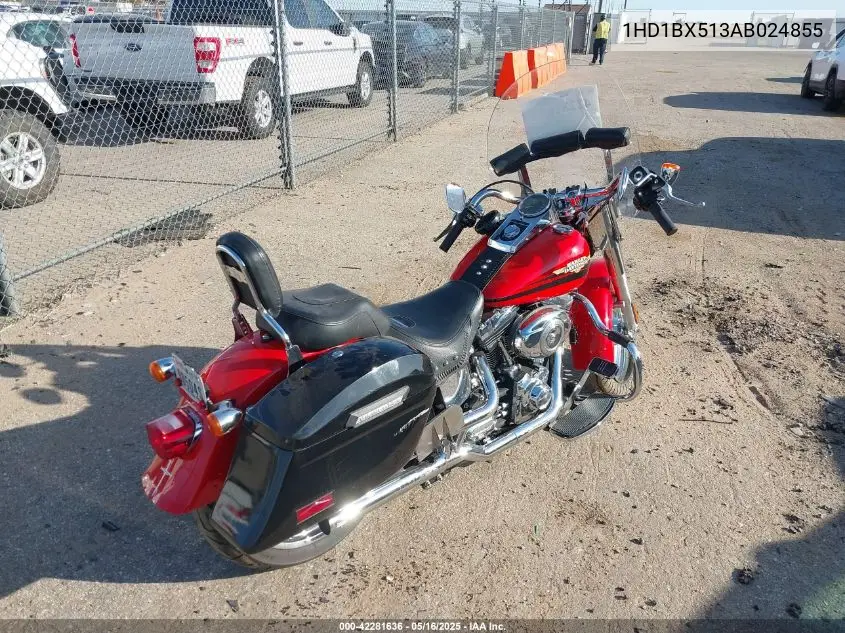 2010 Harley-Davidson Flstf VIN: 1HD1BX513AB024855 Lot: 42281636