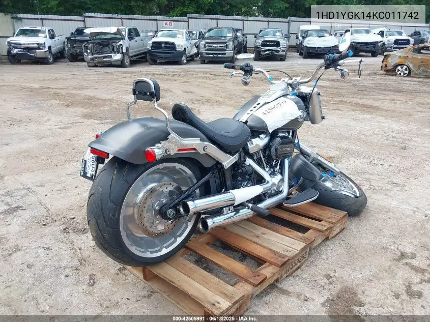2019 Harley-Davidson Flfbs VIN: 1HD1YGK14KC011742 Lot: 42505991