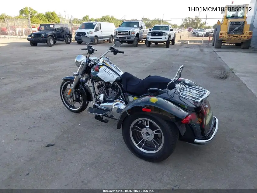 2015 Harley-Davidson Flrt Free Wheeler VIN: 1HD1MCM18FB850452 Lot: 42211515