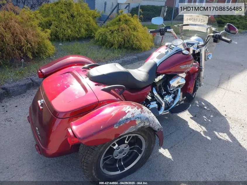 2016 Harley-Davidson Flrt Free Wheeler VIN: 1HD1MCM17GB856485 Lot: 42144504