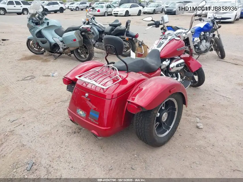 2018 Harley-Davidson Flrt Free Wheeler VIN: 1HD1MCC11JB858936 Lot: 42247708