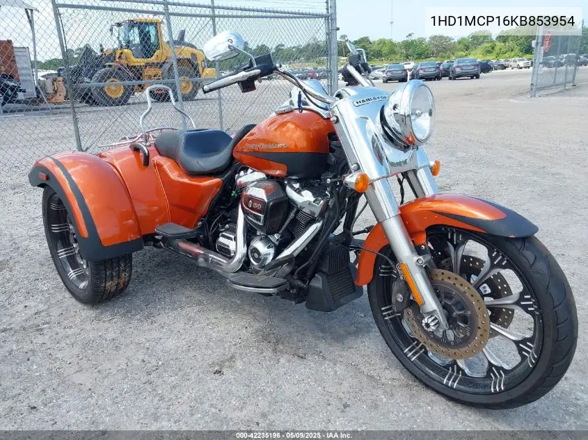2019 Harley-Davidson Flrt VIN: 1HD1MCP16KB853954 Lot: 42235196