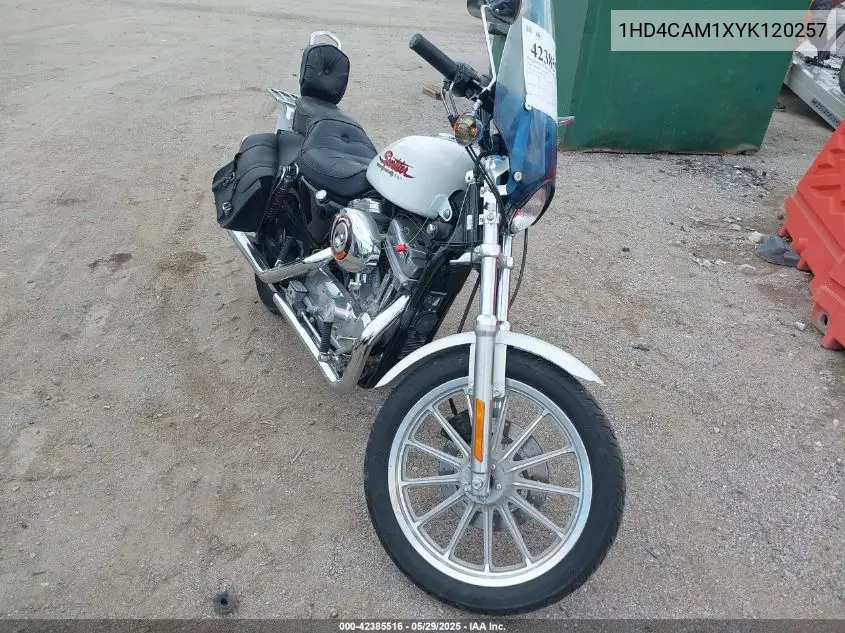 2000 Harley-Davidson Xl883 VIN: 1HD4CAM1XYK120257 Lot: 42385516