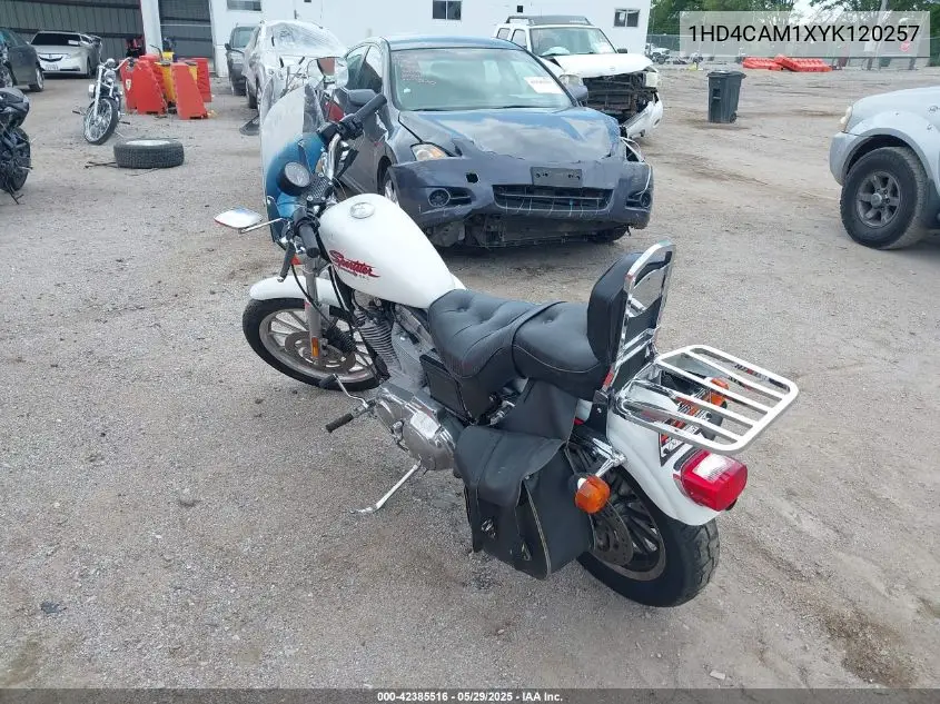 2000 Harley-Davidson Xl883 VIN: 1HD4CAM1XYK120257 Lot: 42385516