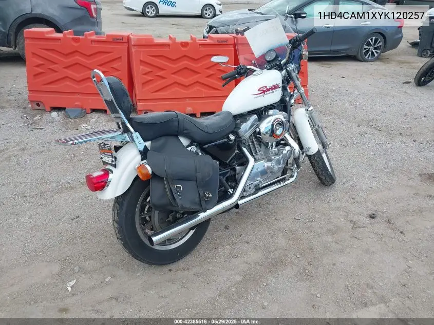 2000 Harley-Davidson Xl883 VIN: 1HD4CAM1XYK120257 Lot: 42385516