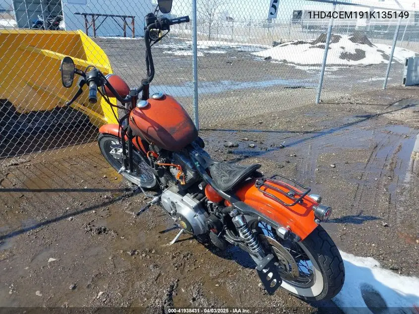 2001 Harley-Davidson Xl883 Hugger VIN: 1HD4CEM191K135149 Lot: 41938431
