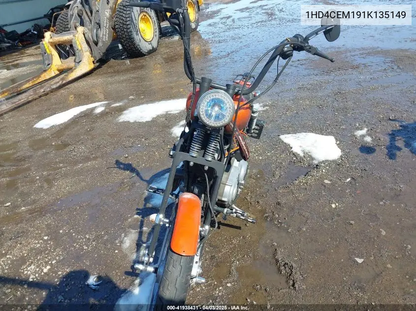 2001 Harley-Davidson Xl883 Hugger VIN: 1HD4CEM191K135149 Lot: 41938431