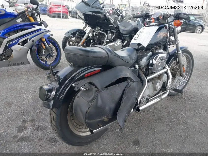 2001 Harley-Davidson Xl883 C VIN: 1HD4CJM331K126263 Lot: 42374310