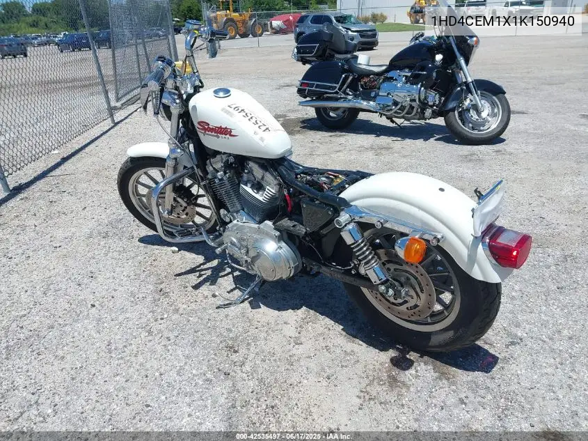 2001 Harley-Davidson Xl883 Hugger VIN: 1HD4CEM1X1K150940 Lot: 42535497