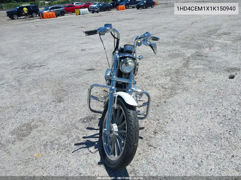2001 Harley-Davidson Xl883 Hugger VIN: 1HD4CEM1X1K150940 Lot: 42535497