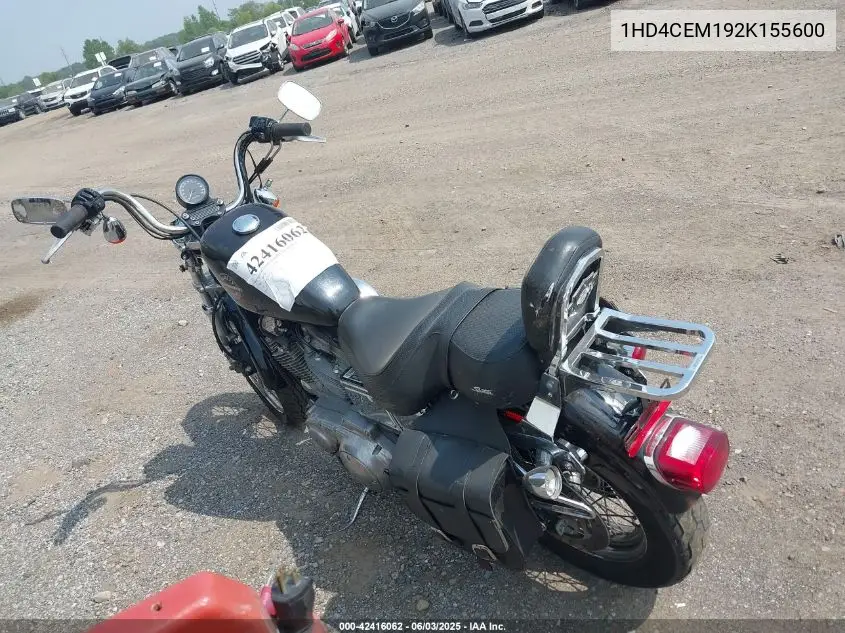 2002 Harley-Davidson Xl883 Hugger VIN: 1HD4CEM192K155600 Lot: 42416062