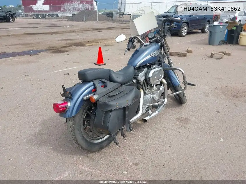 2003 Harley-Davidson Xl883 VIN: 1HD4CAM183K410862 Lot: 42525950