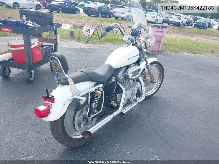 2005 Harley-Davidson Xl883 C VIN: 1HD4CJM105K422183 Lot: 42108044