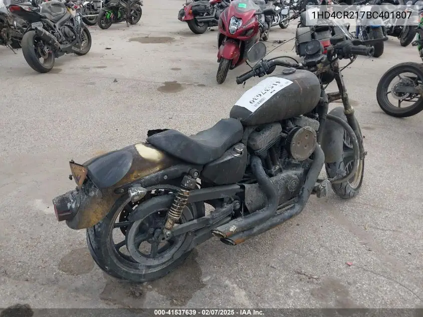 2011 Harley-Davidson Xl883 L VIN: 1HD4CR217BC401807 Lot: 41537639