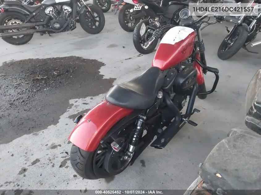 2013 Harley-Davidson Xl883 Iron 883 VIN: 1HD4LE216DC421557 Lot: 40525452