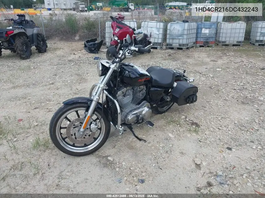2013 Harley-Davidson Xl883 Superlow VIN: 1HD4CR216DC432243 Lot: 42512466