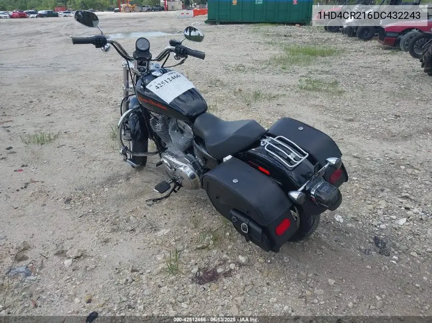 2013 Harley-Davidson Xl883 Superlow VIN: 1HD4CR216DC432243 Lot: 42512466