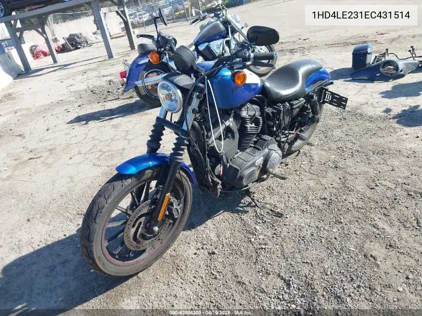 2014 Harley-Davidson Xl883 Iron 883 VIN: 1HD4LE231EC431514 Lot: 42004309