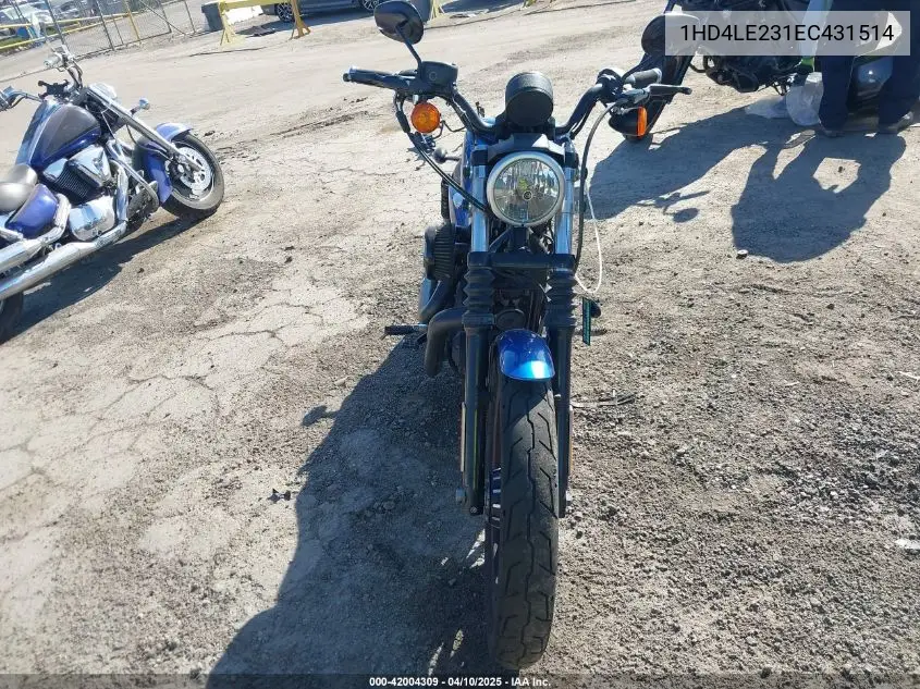2014 Harley-Davidson Xl883 Iron 883 VIN: 1HD4LE231EC431514 Lot: 42004309