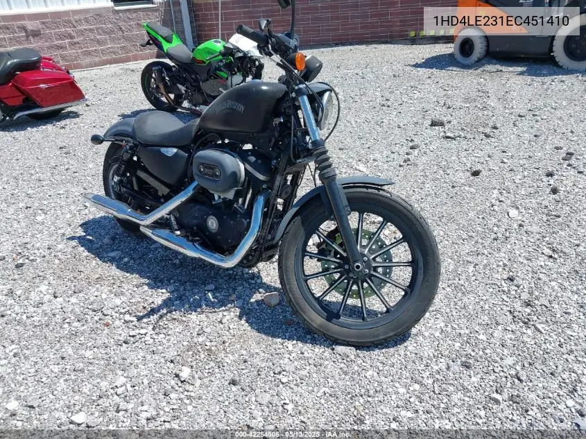2014 Harley-Davidson Xl883 Iron 883 VIN: 1HD4LE231EC451410 Lot: 42254506