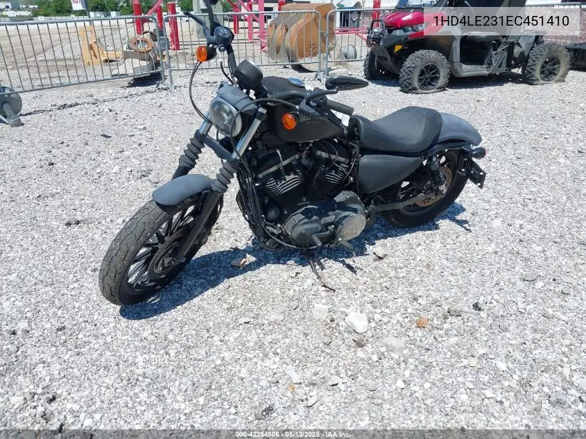 2014 Harley-Davidson Xl883 Iron 883 VIN: 1HD4LE231EC451410 Lot: 42254506