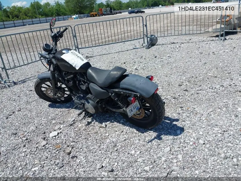 2014 Harley-Davidson Xl883 Iron 883 VIN: 1HD4LE231EC451410 Lot: 42254506