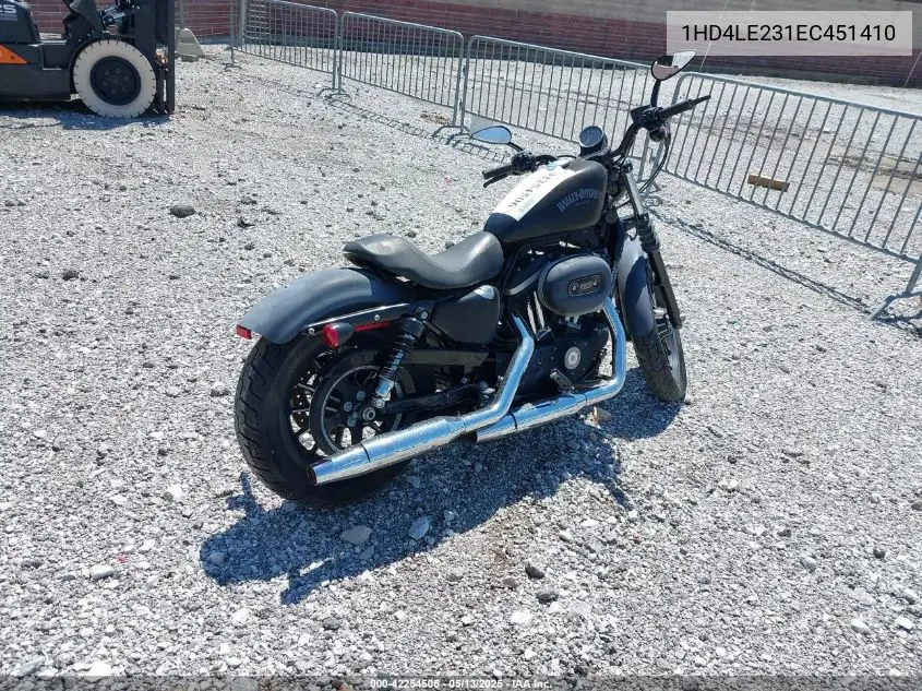 2014 Harley-Davidson Xl883 Iron 883 VIN: 1HD4LE231EC451410 Lot: 42254506