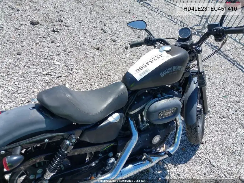 2014 Harley-Davidson Xl883 Iron 883 VIN: 1HD4LE231EC451410 Lot: 42254506